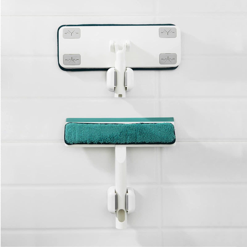 Colist 3 Pack Wall Mounted Broom Mop Holder | Broom holder, brush wiper and broom tool, tidy storage, space-saving, for kitchen, bathroom, garage, garden, office