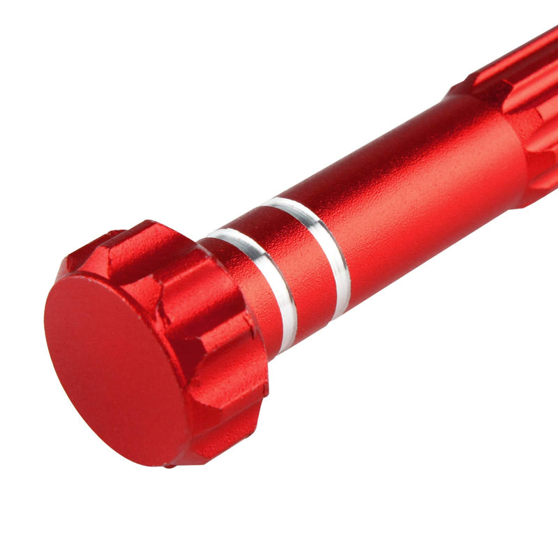 [Australia - AusPower] - Larcele Precision Pin Vise Hand Drill, Keyless Mini Adaptor Chuck, 3 Jaw Chuck, for Micro Drill Bits 0" to 1/8" SDZKQ-02 (Red) Red 