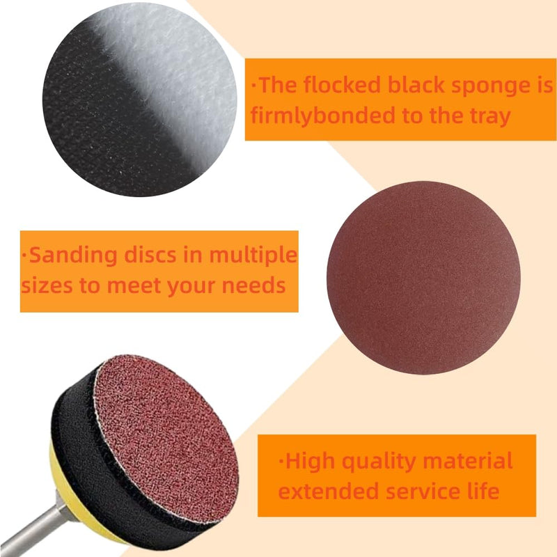 [Australia - AusPower] - BEEK Pack of 2 3 Inch Sanding Discs Pads 75 mm with 4 Pieces 1/8 Inch & 1/4 Inch Shank, with 2 Pieces Sponge Pads, for Wood Furniture Painting, Automotive 