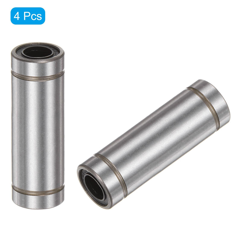 [Australia - AusPower] - uxcell 4pcs LM8LUU Linear Ball Bearings, 8mm Bore Dia, 15mm OD,45mm Length, Linear Motion Bearing for CNC Machine Tool 3D Printer 4 