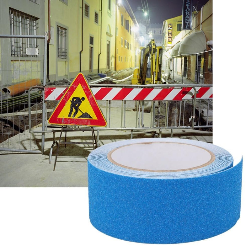 Anti-Slip Adhesive Tape 2inch x 16.4ft – PVC Safety Floor Grip Tape for Stairs, Tile, Shower, Bathtub - Extra Non-Skid Surface(Blue) Blue