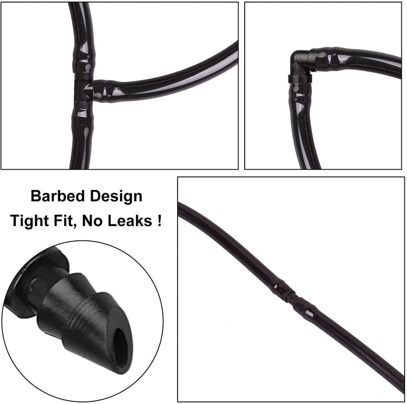 [Australia - AusPower] - 50 Pack Drip Irrigation 1/4 Barbed Tee Fittings, Barbed Connectors Fits Universal 1/4 Inch Drip Tubing, Irrigation Tee for Drip or Sprinkler System 50P-Tee 