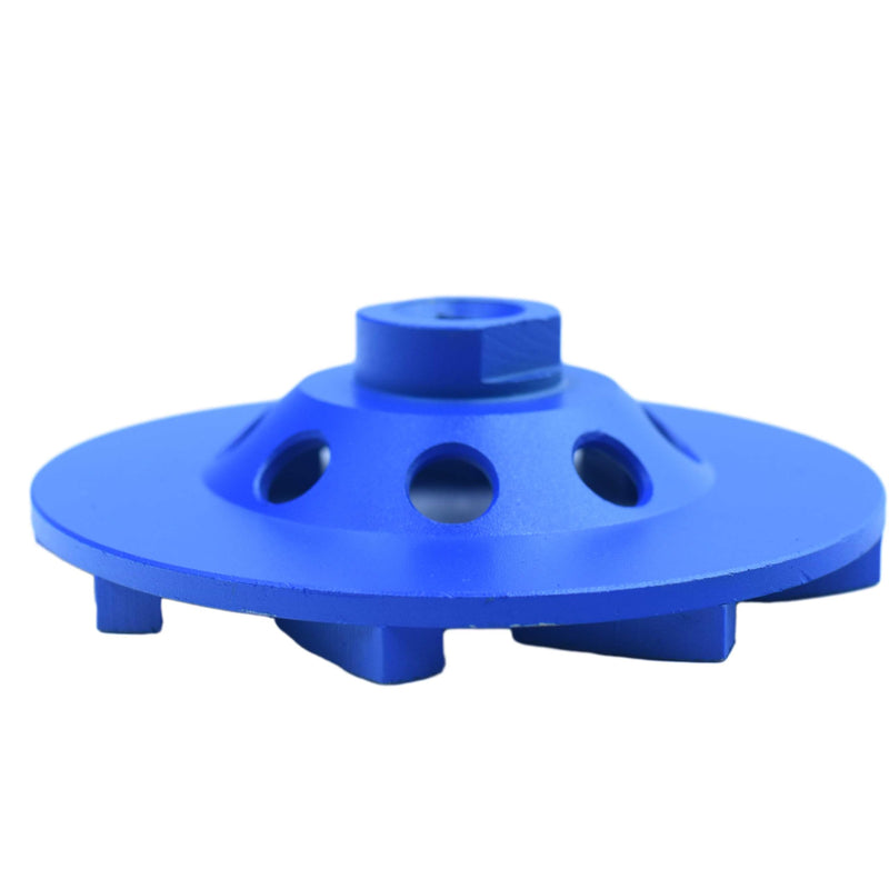 [Australia - AusPower] - 4.5 in. x 5/8-11 in. Threaded Arbor 9 Segments Diamond Turbo Cup Wheel for Stone Concrete Masonry (5/8"-11 Threaded) 4.5 Inch 5/8"-11 Threaded 