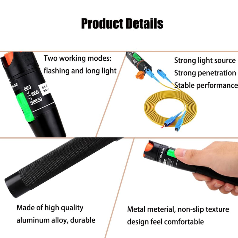 [Australia - AusPower] - LIAYTRSS 2pcs Fiber Optic Test Pen 30mW 30km FTTH Fiber Optic Tester Visual Fault Finder with 2.5mm Standard Interface for SC/FC/ST Fiber Interface 