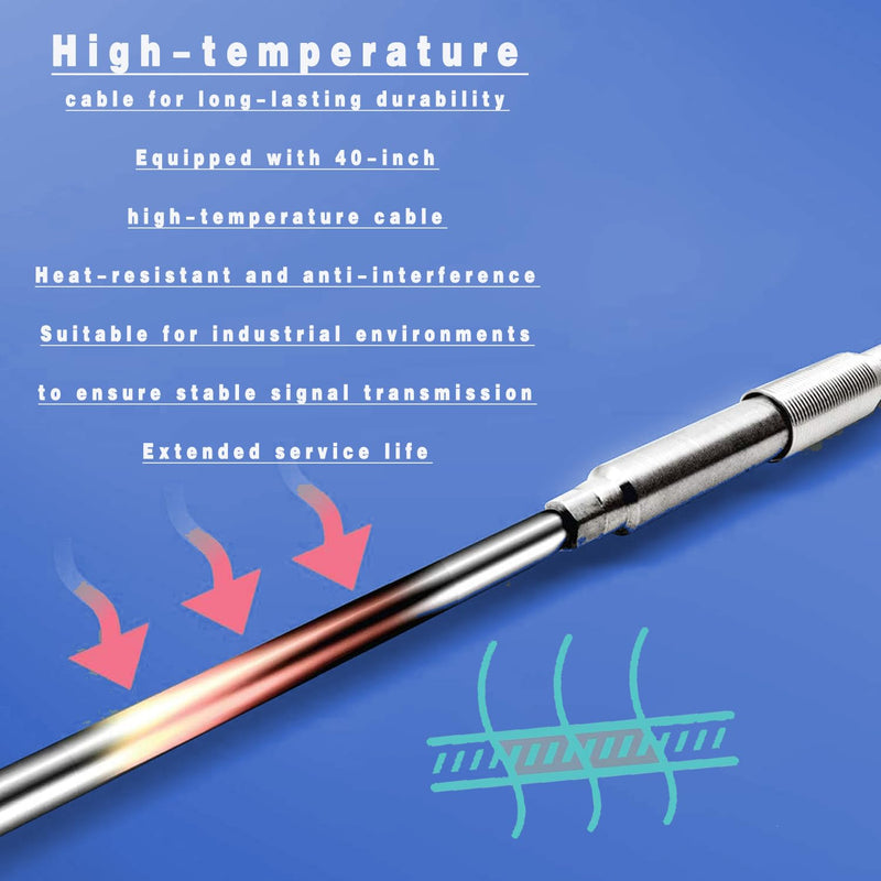 [Australia - AusPower] - 2 Pieces TL1915SL Type K Thermocouple, Probe Length 0.06in/ 6in thermocouple Probe 