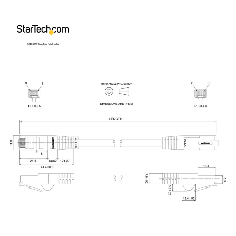 StarTech 75ft CAT6 Ethernet Cable - Yellow CAT 6 Gigabit Ethernet Wire - 250Mhz 100W PoE RJ45 UTP Network Patch Cord Snagless with Strain Relief (N6PATCH75YL) 75 ft Single