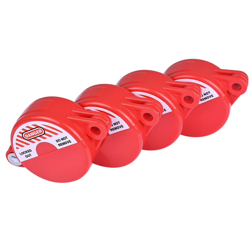 [Australia - AusPower] - Gate Valve Lockout, 4 Pack Valve Lockout Device 1" to 2-1/2" Diameter Valve Handle Secure for Water Spigot Faucet Knob Oil Natural Gas Propane Tank Lock Outdoor 1" - 2-1/2" (Pack of 4) 