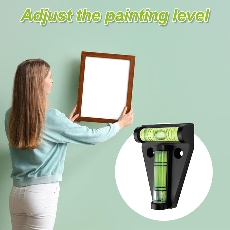 [Australia - AusPower] - Lectorias Spirit Level (6 Pieces), Magnetic Cross Spirit Level, Camping Motorhome Gadgets, Mini Spirit Level Caravan, T-Spirit Level Black, for Furniture, Trailers, Tripods, Camera Equipment 