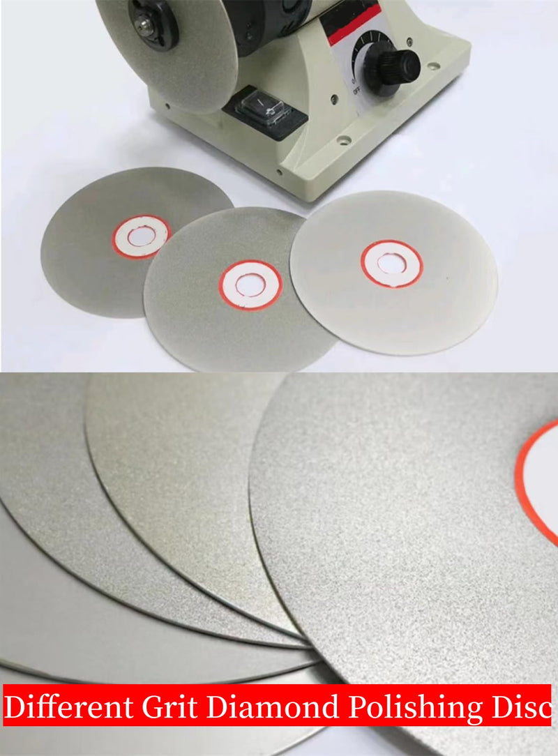5PCS Diamond Polishing Disc Set 8" x 1/2", ENLAYER Diamond Flat Lap 80/400/800/1500/3000 Grit Wheel Lapping Grinding Disc Tool for Cutting or Sanding Stone and Glass 80 400 800 1500 3000
