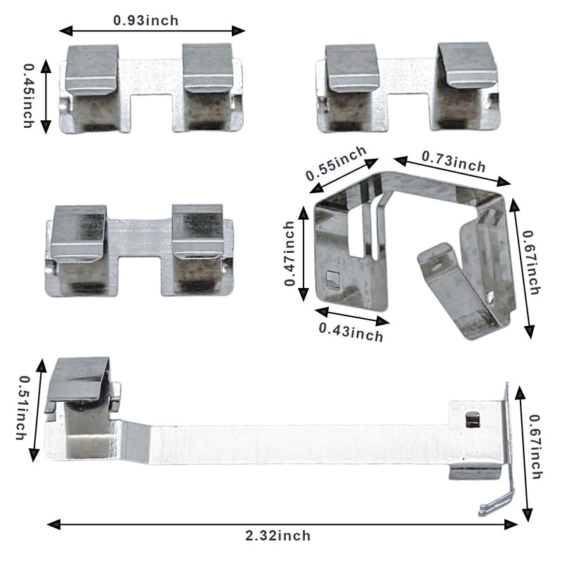 [Australia - AusPower] - Battery Compartment Contact Piece Kit Replace for FLUKE 1503 1507 1508 1577 1587CFC Multimeter Battery Spring Contact Plate Replacement Parts/Batteries Holder Fixing Clip 