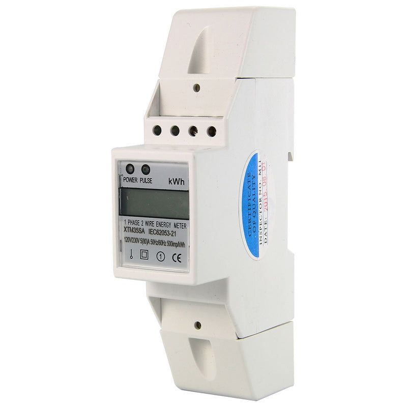 [Australia - AusPower] - BAYM® 5(80) A 120V 60HZ Single Phase Din Rail KWH Watt Hour Din-Rail Energy Meter LCD KWH 80A 