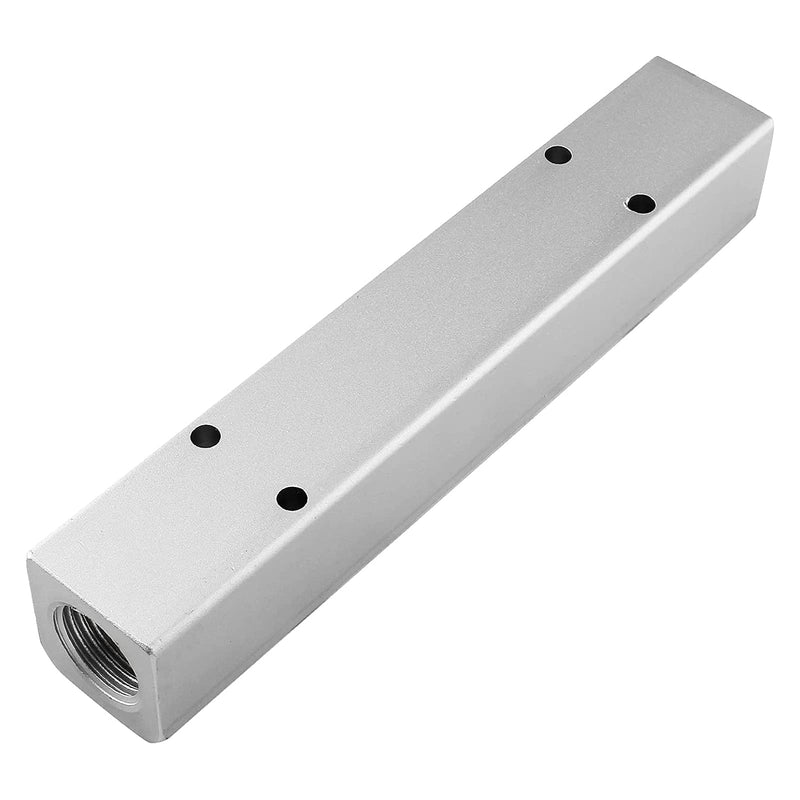 [Australia - AusPower] - 5 Way Pneumatic Manifold Air Distribution Block, G1/2 Supply Port, G1/4-Inch Output Port,Pneumatic Air Compressor Manifold Fitting，Aluminum Alloy，Medium Flow （30x30mm） 5 Way 7 Port 30x30mm 