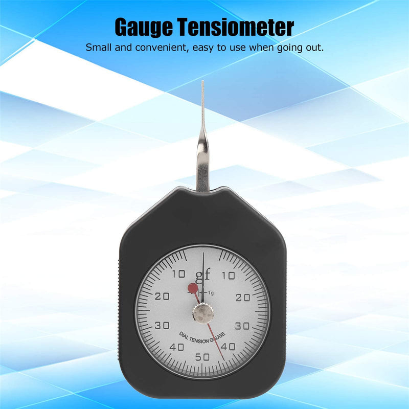 [Australia - AusPower] - Mxzzand Dial Tension Gauge Tension Meter Gauge Gram Tension Meter Double Needle Switch Measuring Dynamometer 50g for Testing 