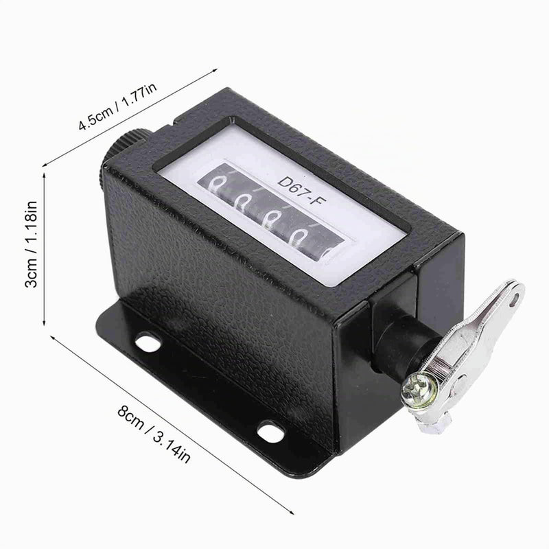 5-Digit Mechanical Counter Manual Manual Pull Counter Resettable 0-99999 for Baling Press Textile Industry and Mechanical Engineering