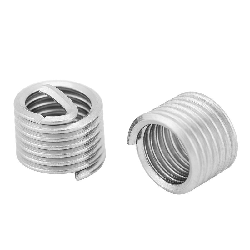 [Australia - AusPower] - M6 Wire Screw Sleeve, 100pcs M6 x 1.0 x 1.5D 304 Stainless Steel Thread Repair Insert Tool Wire Sleeve Helical Inserts Assortments Kit 