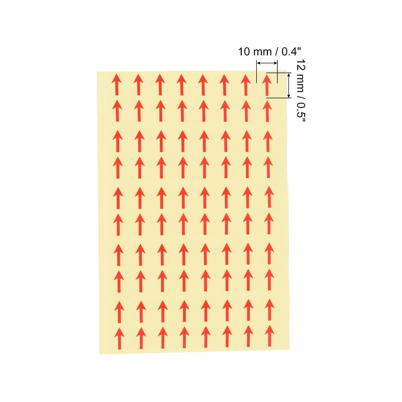 PATIKIL Small Arrow Stickers 0.5x0.4, 4 Sheet PET Self Adhesive Product Inspection Defects Indicator Industrial Work, Red