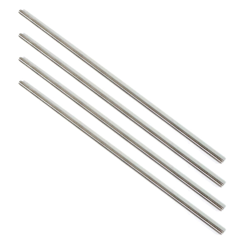 Stainless Steel Fully Threaded Rod, 1/4" -20 Thread Size, 12" Length, Right Hand Threads, 4 Pieces 1/4''-20