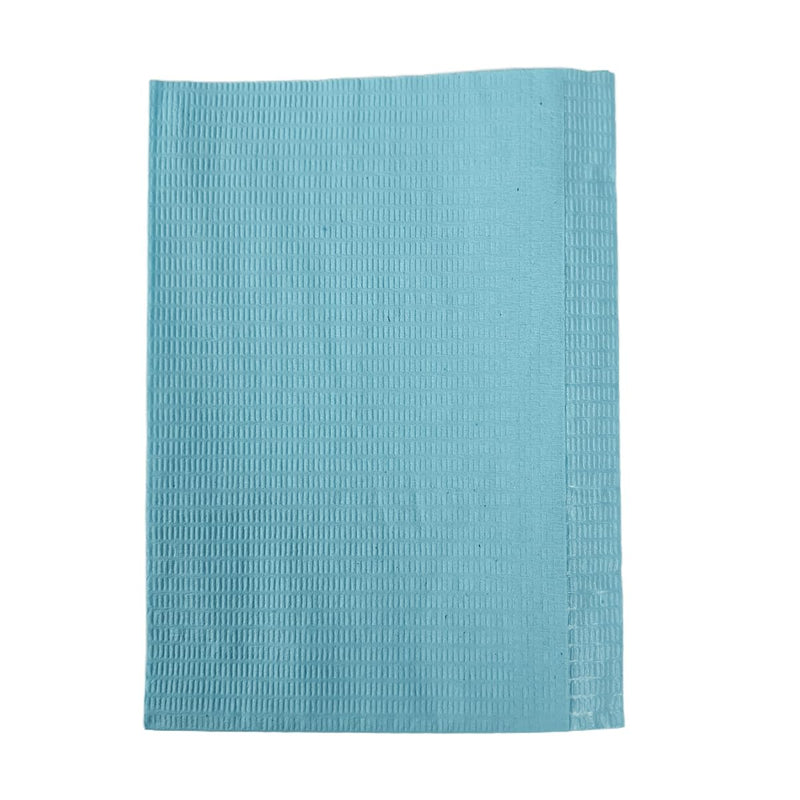 [Australia - AusPower] - Disposable Dental Bibs 125PCS 3 Ply Waterproof Tattoo Bib Sheet for Patients Nail Paper Towels (Blue) Blue 