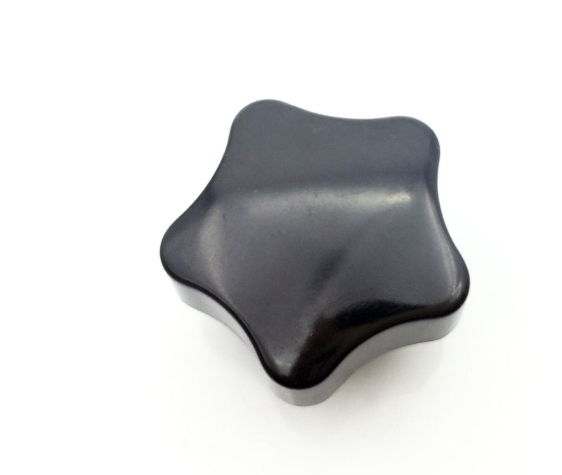 [Australia - AusPower] - YXQ M6 x 32 Female Thread 5-Star Shape Head Clamping Nuts Knob Black Plastic 5pcs 