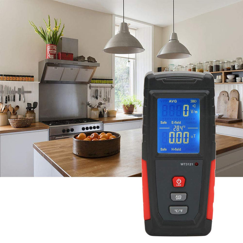 [Australia - AusPower] - Portable LCD Digital EMF Meter, Household Radiation Detector for Electric Magnetic Field, Tester for Phone Computer TV Refrigerator HV Power Lines 