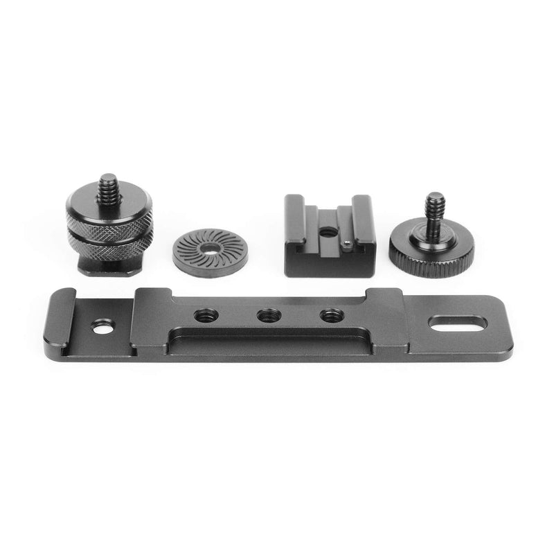 [Australia - AusPower] - ChromLives Hot Shoe Extension Bar Mount, Cold Shoe Extension Flash Bracket, Dual Straight Mount Flash Bracket Compatible with Nikon Canon Sony Olympus DSLR Camera Camcorder DV Camera flash bracket 