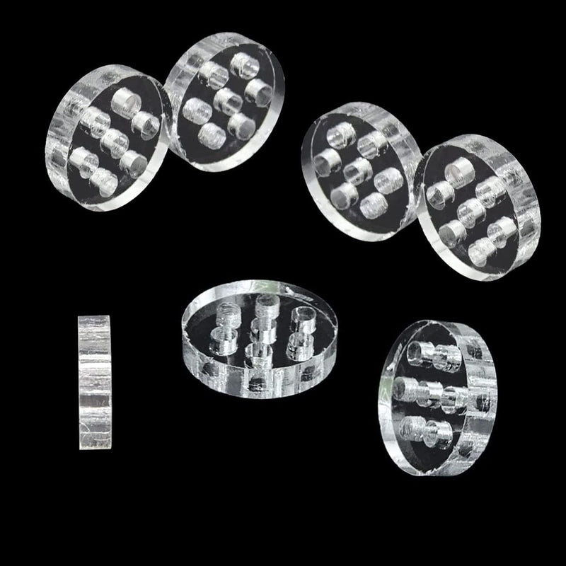 [Australia - AusPower] - 10PCS Diameter 0.313'' (8mm) Glass Screen Filters Small Pipe Screens High Borosilicate Glass Screen with 7 Honeycomb Holes 