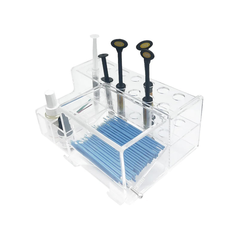 [Australia - AusPower] - Dental Syringe Acrylic Organizer, YOUYA DENTAL Multi-Function Acrylic Dental Composite Organizer Transparent Resin Holder Applicator for Resin Adhesive Syringes Brush Dispenser Placement Rack Tool Large 