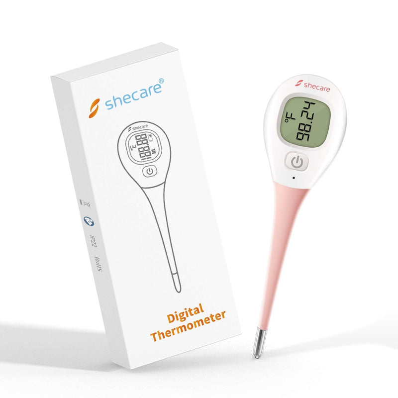 Digital Basal Body Thermometer for Ovulation, High Precision Oral Thermometer, Accurate 1/100th Degree, Works with Shecare APP