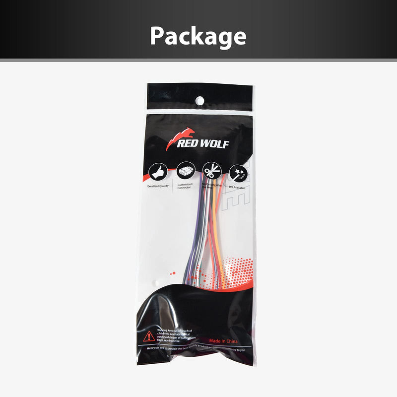 [Australia - AusPower] - RED WOLF Add AMP Amplifier Subwoofer Speaker Wiring T-Harness Radio Stereo Plug Connector Compatible with Toyota 2018-2022 Camry RAV4 Tacoma Corolla Non-JBL System 