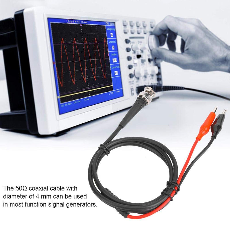 [Australia - AusPower] - Hilitand Bnc Clip Coaxial Cable Function Generator Test Line Accessories 90cm 50 ? Bnc Double Clamp Wire 