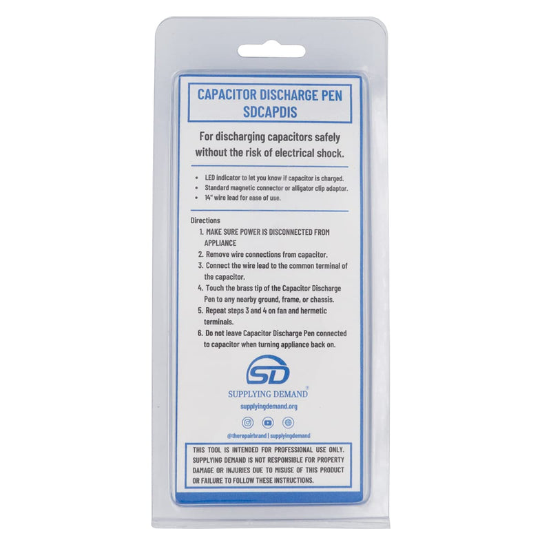 Supplying Demand CAPDIS Capacitor Discharge Pen Tool with LED Indicator 14 Inch Lead 440 VAC Max
