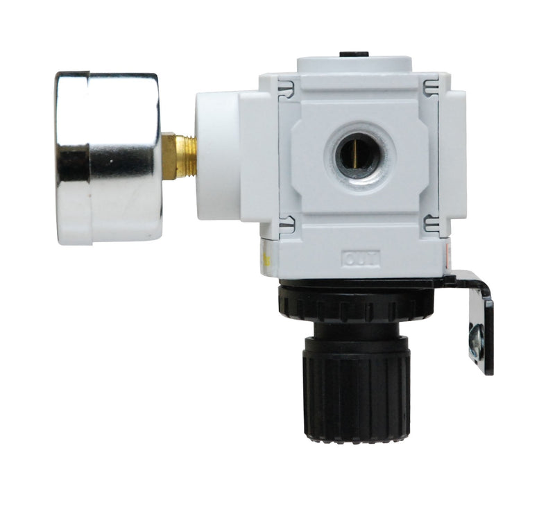 [Australia - AusPower] - PneumaticPlus PPR2-N02BG-4 Miniature Air Pressure Regulator 1/4" NPT - Gauge, Bracket, Low Pressure (3-60 PSI) 1/4" NPT (3-60 PSI) 