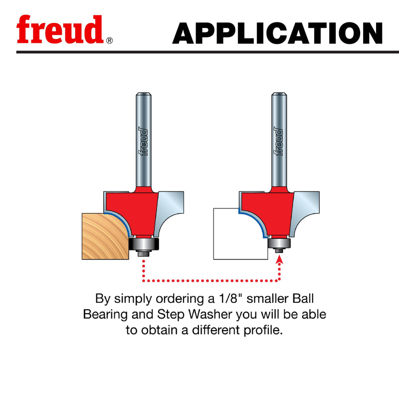 Freud 34-118: 1/8" Radius Rounding Over Bit with 1/2" Shank