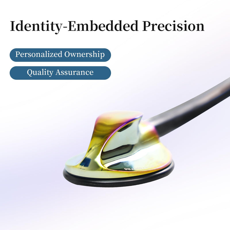 [Australia - AusPower] - MaiWieel-Master Stethoscope Single Head Stethoscope,Tunable Diaphragm,Estetoscopio for Nurses, Doctors, Paramedics, Students,Home Medical,Rainbow Chestpiece (Rainbow) Rainbow 
