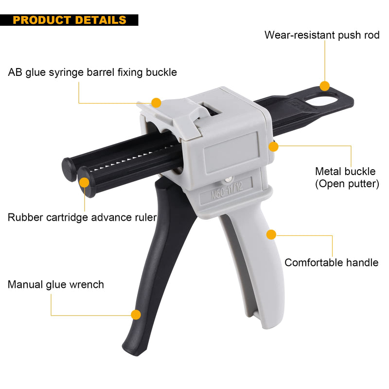 Dispensing Gun Kit Impression Mixing Dispenser Gun 1:1/2:1 Dispensing Gun Ratio (1:1/1:2 Witout Accessories) 1:1/1:2 Witout Accessories