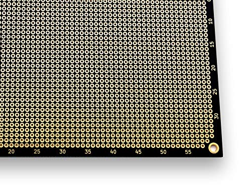 Double sided perforated grid board with round pads. 160 x 100mm black 1