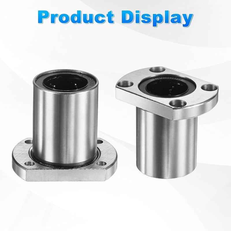 [Australia - AusPower] - PATIKIL LMH30UU Linear Ball Bearings 30mm Bore Dia 45mm OD 51mm Long 6.5mm Hole, 2Pcs Round Flange Linear Motion Bushing Double Side Rubber Sealed Rod Liner Shaft for Machine 3D Printer 2 