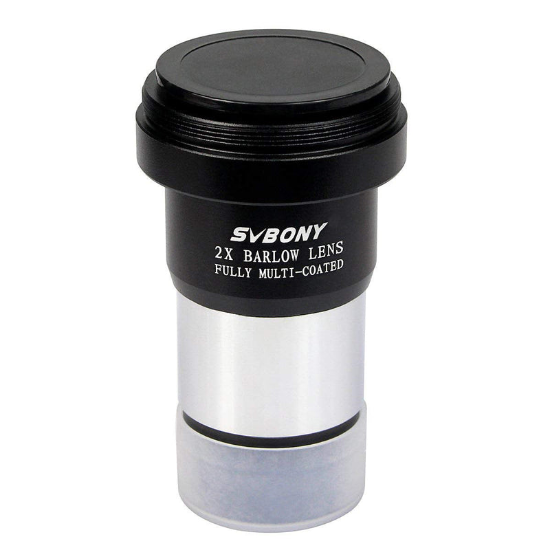 [Australia - AusPower] - SVBONY Barlow Lens 2X, 1.25 inch Barlow Lens with Multi Coated Broadband Green Film, Telescope Accessories with M42 Thread for Telescope Eyepiece 