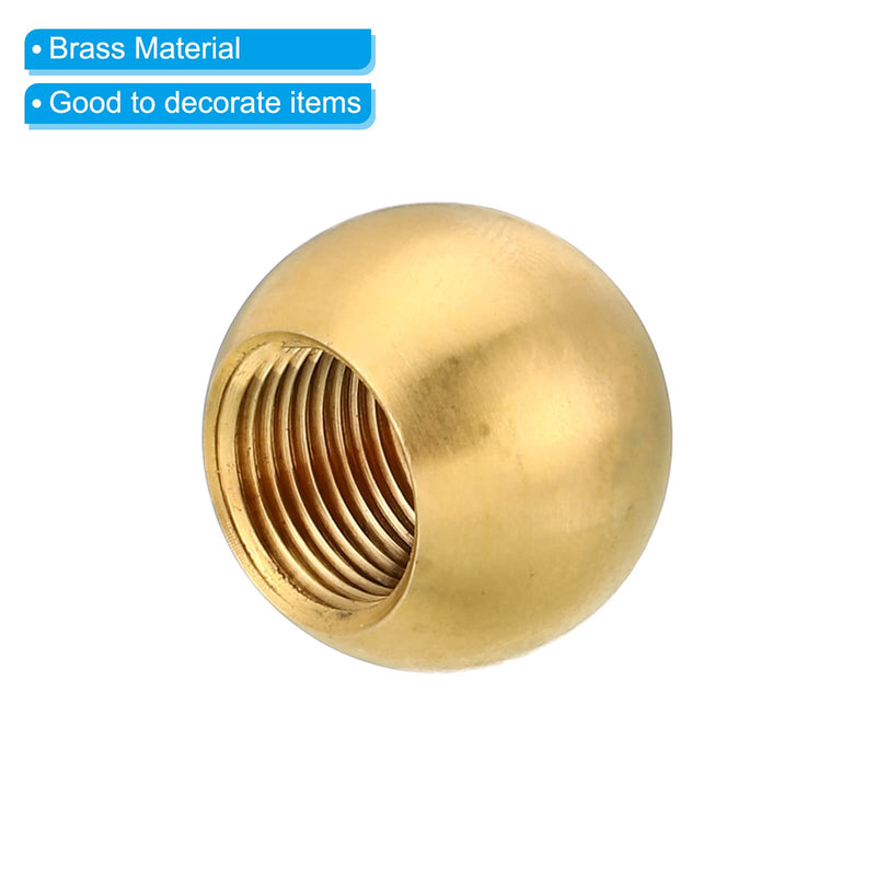 [Australia - AusPower] - PATIKIL M12x1 Thread Lamp Finials Cap Knob, 3 Pack Brass Ball Lamp Decoration Screw Caps for Furniture Lighting Lamps 