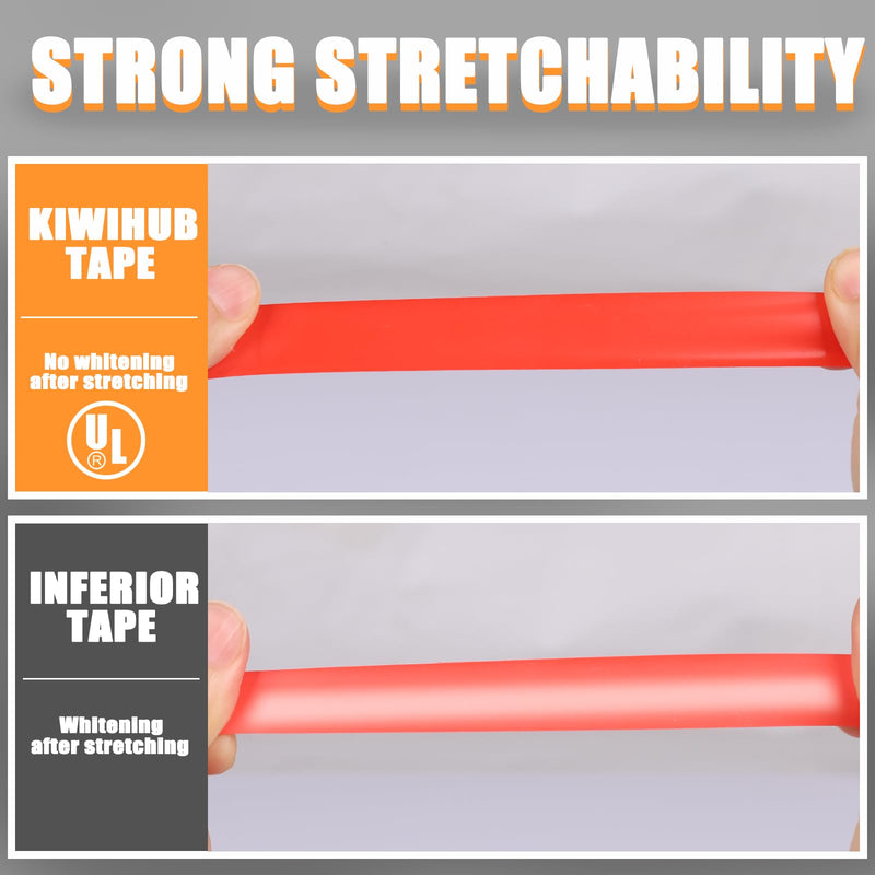 Red Electrical Tape, UL Approved, Industrial Grade Vinyl Electrical Insulating Tape, Electric Tape for Improvement Electrical Equipment, 0.7in X 33ft(3 Pack) Red