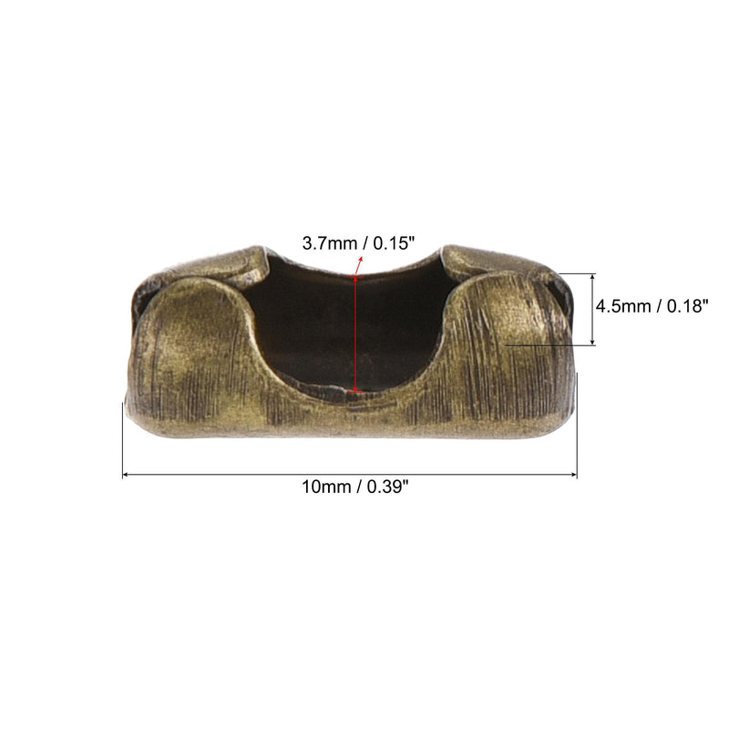 [Australia - AusPower] - uxcell Ball Chain Connector, 3.2mm Ball Chains Clasp Crimp Link Clips Connection, Iron Electroplating Bronze Pack of 200 