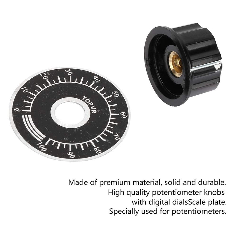 [Australia - AusPower] - Digital Dial Scale Potentiometer Knob, MF-A03 Potentiometer Knob, 10 Pieces Replace for DIY Potentiometer 