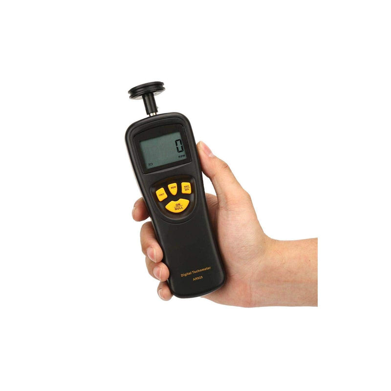 [Australia - AusPower] - Digital Contact Tachometer,LCD Handheld Tachometer 0.5-19999RPM,High Tester Counter with Max/Min/Last Data Backlight Hold Functions 