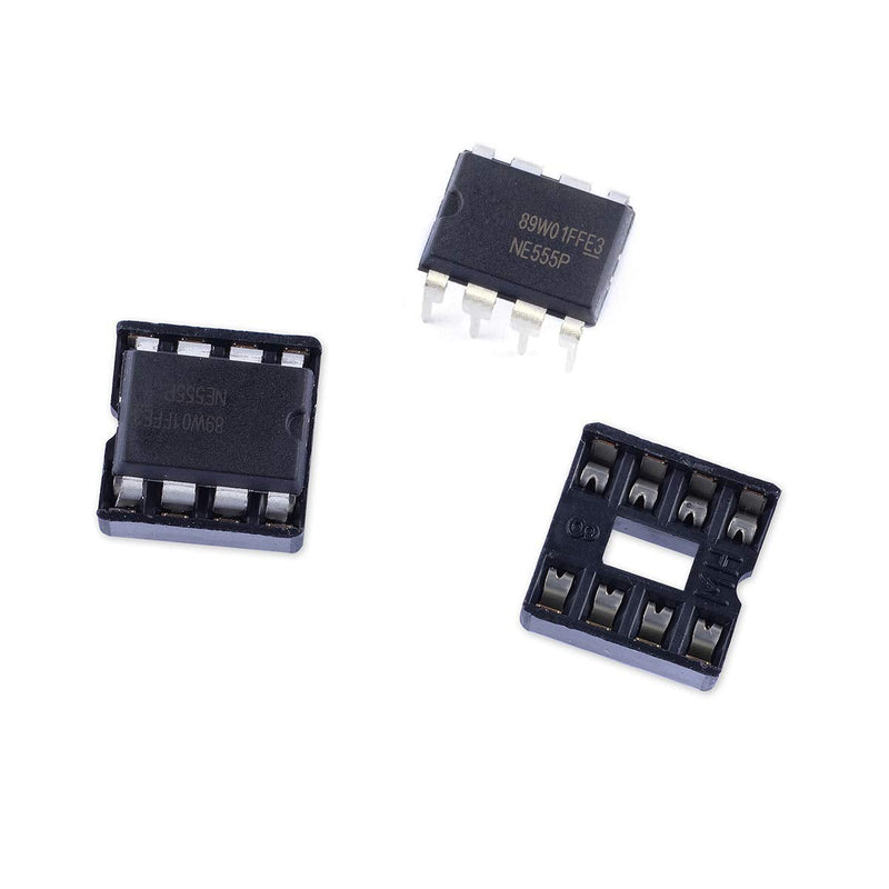 [Australia - AusPower] - 30Pcs NE555P Single Precision Timer with Sockets, NE555N NE555 Timer Chip IC Pulse Generator (Pack of 30) CYT1108 