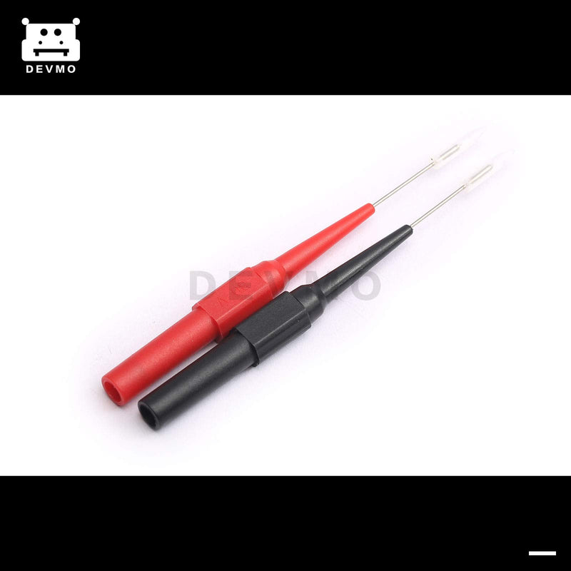 [Australia - AusPower] - DEVMO 2Pairs Multimeter Test Lead Extention Back Probes Sharp Needle Micro Pin Stainless Steel Tipped Tip for Banana Socket Tester 4pcs 