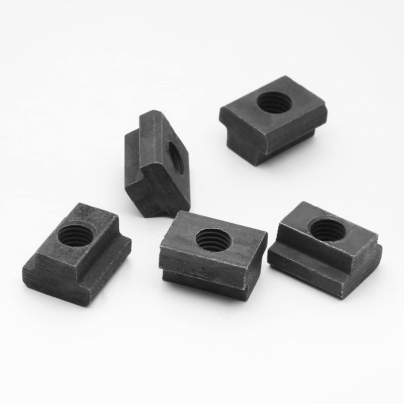 [Australia - AusPower] - 5 PCS M10 T-Slot Nut, Black Oxide Finish Table Slot, 3/8 Threads T Slot Rail 