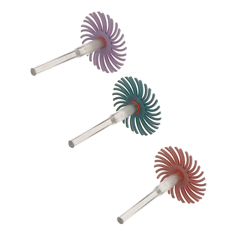 Set of 60 Disc Brushes, Radial Bristle Disc Wheel Bushings, 6-Piece Kit, Grinding Brush, Rotary Tool for Dremel Tool Jewellery, Polishing