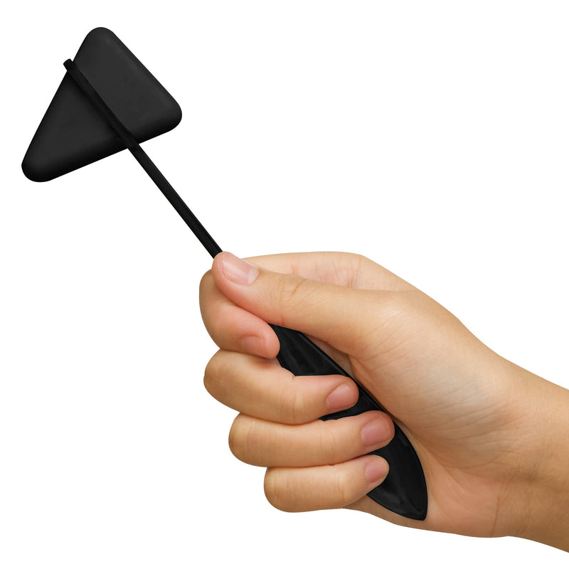 [Australia - AusPower] - Taylor Tomahawk Reflex Hammer – 8" Chrome-Plated Handle, Durable PVC Bumper, Stainless Steel, Accurate Reflex Testing Tool for Medical Professionals - Black 