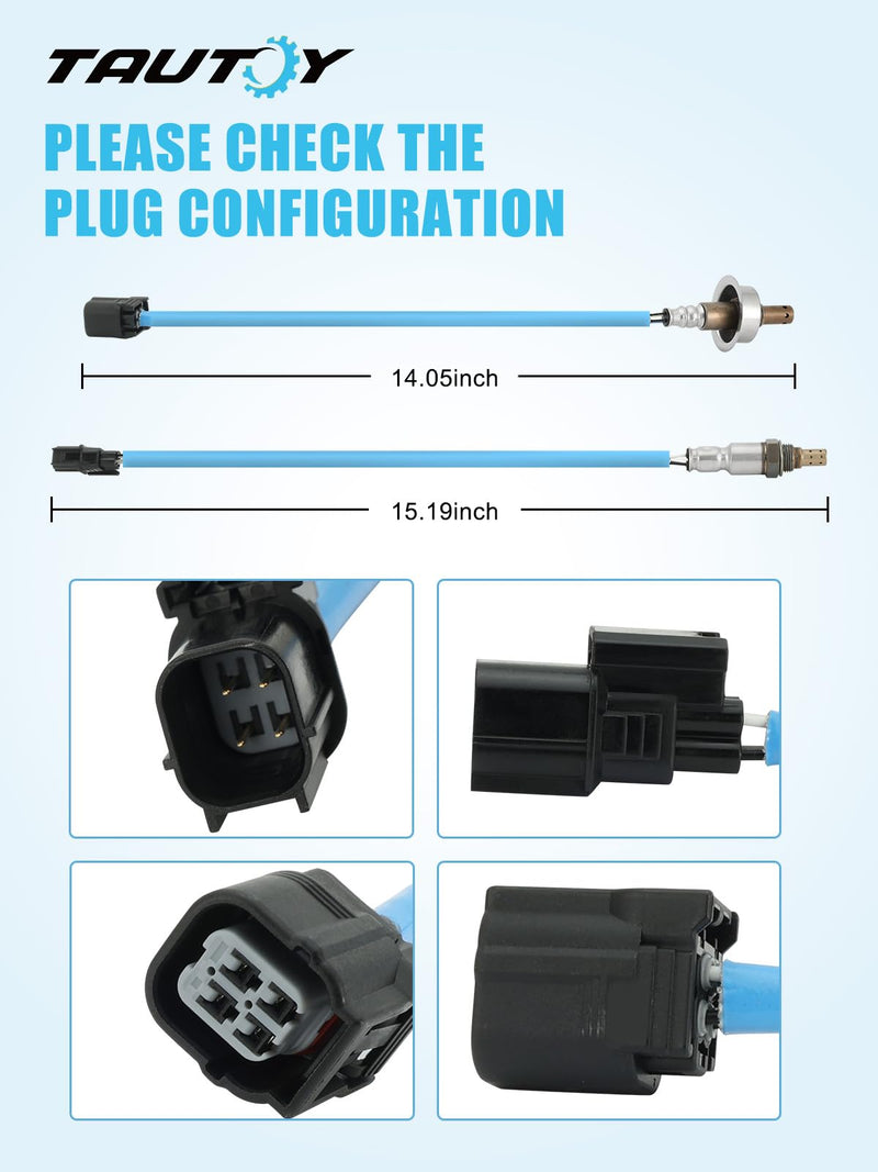 TAUTOY 2PCS 234-9124 234-4350 O2 Oxygen Sensor Upstream Downstream (1.8L L4) for Honda Civic 2007 2008 2009 2010 2011