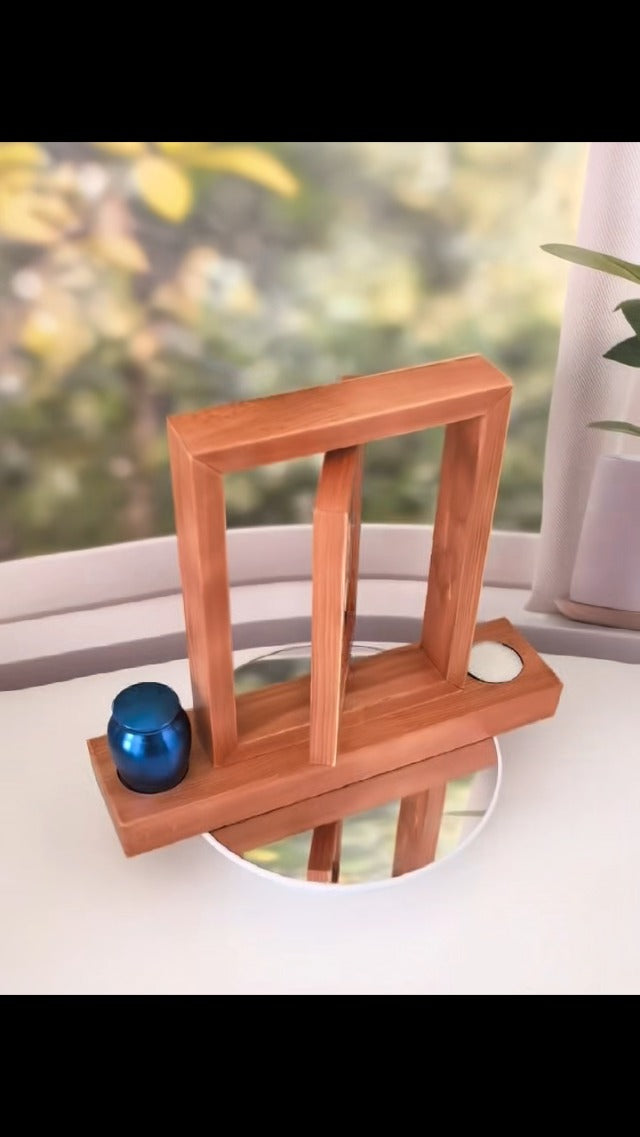 Picture Frame mini urn,Small urn for Ashes with Picture,Mini Cremation Urn Memorial Candle-Holder for Loss of Loved One Frame Hold a 4’’-6’’ Photo Small Keepsake urns